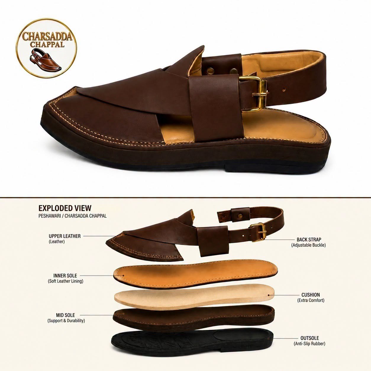 Handmade Charsadda Chappal